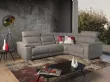 divano in pelle grigio